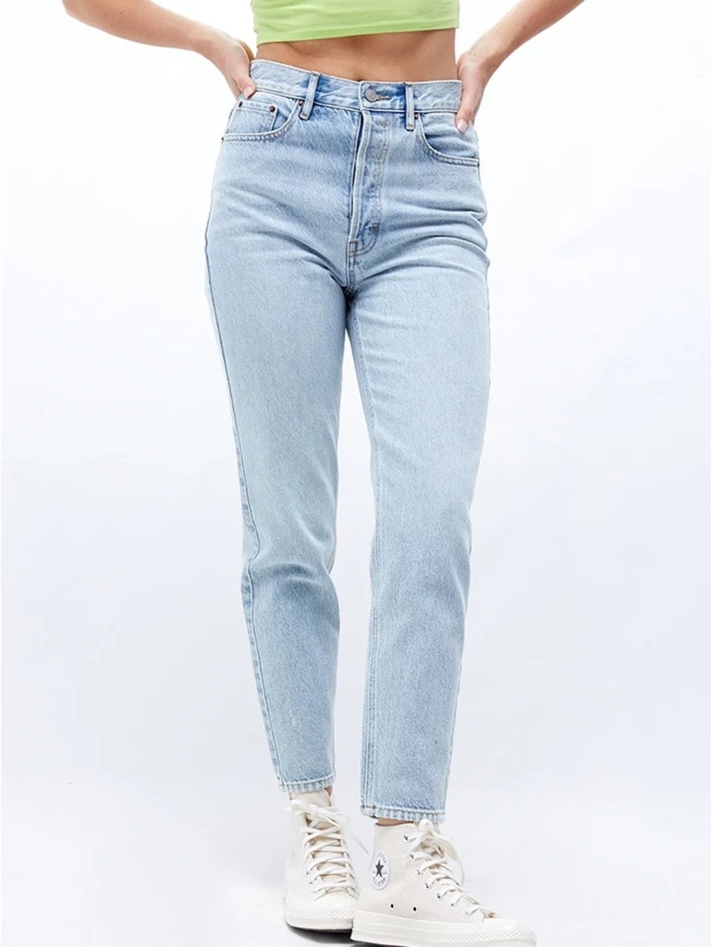 Pacsun Light Blue Ultra High Waisted Slim Fit Jeans - Picture 1 of 12